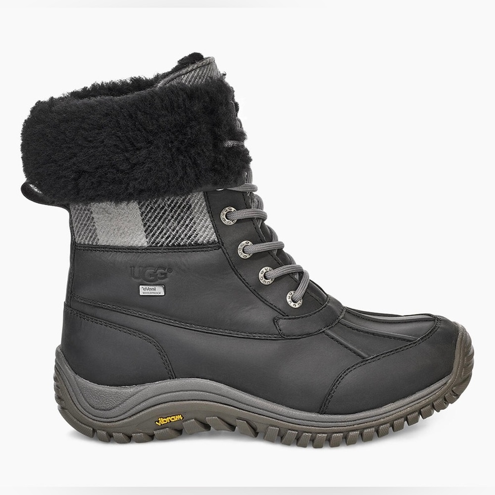 NIB Women’s Size 5 (European Size 36) UGG Adirondack II Plaid Waterproof Boots